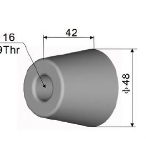 G01A010 Odbój gumowy stożkowy FI 48mm, Wys 42 mm